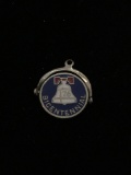 1976 Bicentennial Sterling Silver Charm Pendant
