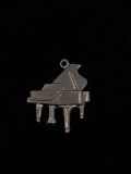 Grand Piano Sterling Silver Charm Pendant