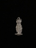 Wise Owl Sterling Silver Charm Pendant