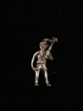 Leprachaun with an Axe Sterling Silver Charm Pendant