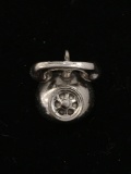 Rotary Telephone Sterling Silver Charm Pendant