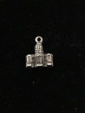 Capitol Building Sterling Silver Charm Pendant