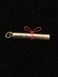 Colorized Diploma Sterling Silver Charm Pendant