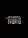 Bank USA Sterling Silver Charm Pendant