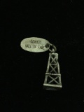 Oil Tower Sterling Silver Charm Pendant