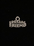 SPECIAL FRIEND Sterling Silver Charm Pendant