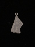 British Columbia Outline Sterling Silver Charm Pendant