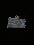 Enameled Pennsylvania Sterling Silver Charm Pendant