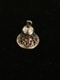 Jingle Bell Sterling Silver Charm Pendant