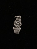 Daisy Sterling Silver Charm Pendant