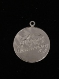 Happy Anniversary Sterling Silver Charm Pendant