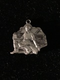 Young Abe Lincoln Sterling Silver Charm Pendant