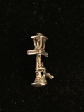 New Orleans Man With Light Post Sterling Silver Charm Pendant