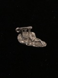 Man Sleeping By Well Sterling Silver Charm Pendant