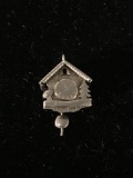 AWESOME 3D Cookoo Clock Sterling Silver Charm Pendant