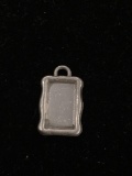 Blank Non Engraved Sterling Silver Charm Pendant