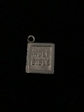 Holy Bible Sterling Silver Charm Pendant