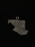 Maryland Outline Sterling Silver Charm Pendant
