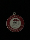 Merry Christmas Sterling Silver Charm Pendant