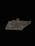 Tennessee Outline Sterling Silver Charm Pendant