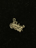 Train Engine Sterling Silver Charm Pendant