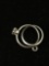 Interlocking Rings Sterling Silver Charm Pendant