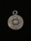 Aztec Sun Dial Sterling Silver Charm Pendant
