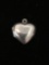 Puffy Heart Locket Sterling Silver Charm Pendant