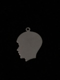 Boy Silhouette Sterling Silver Charm Pendant