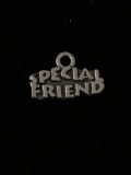 Special Friend Sterling Silver Charm Pendant