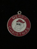 Merry Christmas with Christmas Sterling Silver Charm Pendant