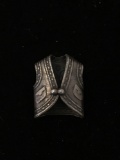 Vintage Vest Sterling Silver Charm Pendant