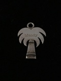Palm Tree Sterling Silver Charm Pendant