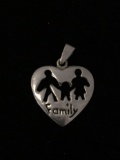 Pierced Family Sterling Silver Charm Pendant