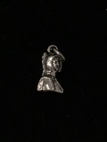 Person in a Hood Sterling Silver Charm Pendant