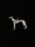 Greyhound Dog Sterling Silver Charm Pendant