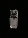 Flip Phone Cell Phone Sterling Silver Charm Pendant