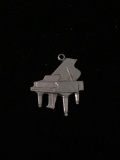 Grand Piano Sterling Silver Charm Pendant