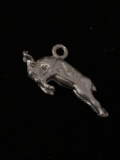 Charging Ram Sterling Silver Charm Pendant