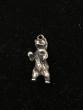 Standing Up Bear Sterling Silver Charm Pendant