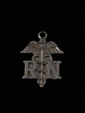 Registered Nurse Sterling Silver Charm Pendant