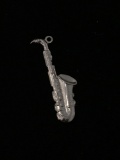 Saxophone Sterling Silver Charm Pendant