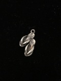 Pair of Beach Sandals Sterling Silver Charm Pendant