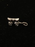 Covered Wagon Sterling Silver Charm Pendant