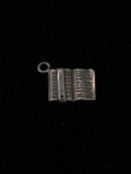 Holy Bible Sterling Silver Charm Pendant