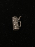 Beer Stein Sterling Silver Charm Pendant