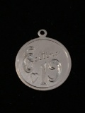 Exciting 19 Sterling Silver Charm Pendant