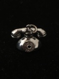 Rotary Telephone Sterling Silver Charm Pendant