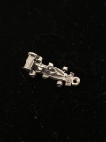Indy Race Car Sterling Silver Charm Pendant