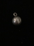 Baseball Sterling Silver Charm Pendant